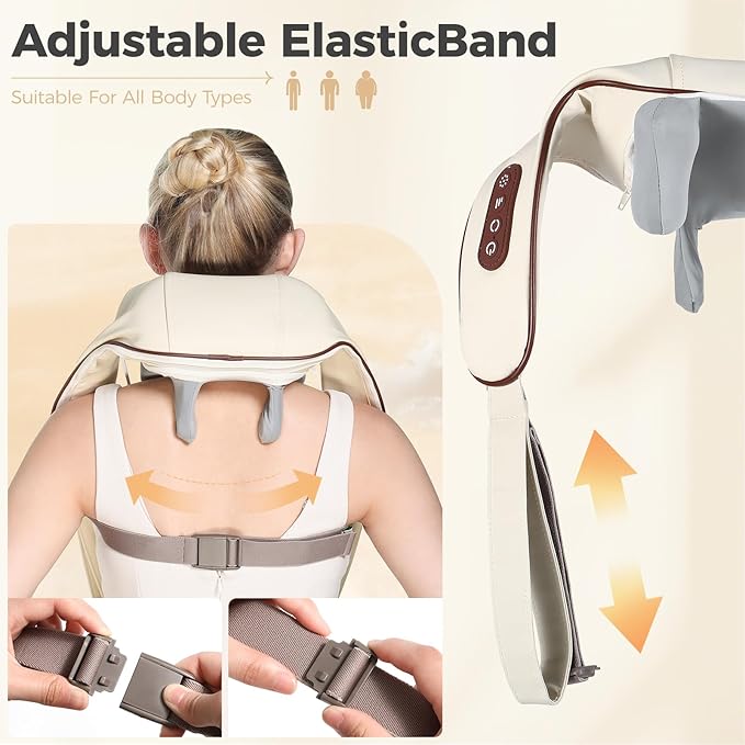 Neck Massager Pillow,Shiatsu Shoulder Massager,Leg and Back Pain Relief Tissue Kneading