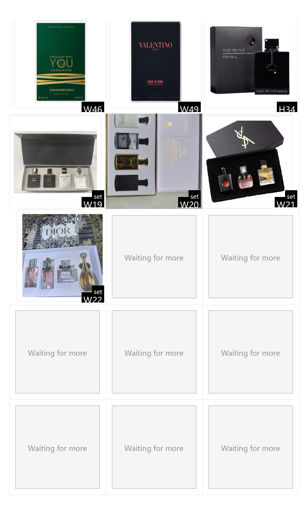 Perfume (Item No. W), high-quality version.